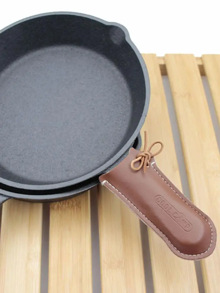 Нескользящий кожаный держатель для ручки кухонная утварь чугунная кастрюля |