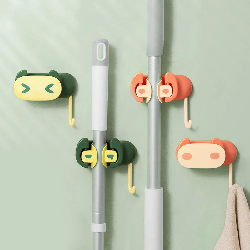 

Heavy Duty Mop and Broom Holder Multipurpose Wall Mounted Organizer Storage Hooks Ideal Tools Hanger for Kitchen Storage Rack