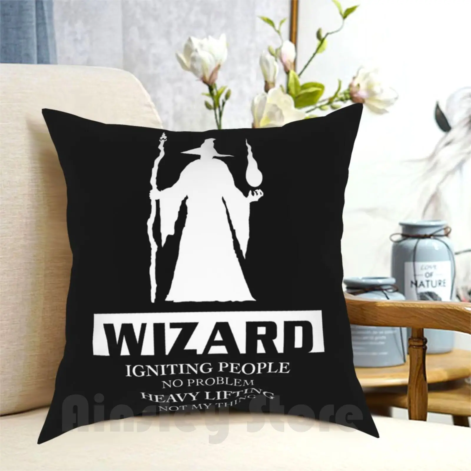 

Чехол с перевернутой подушкой в виде волшебника, напечатанная мягкая задняя крышка для дома, D и Pathfinder D20, волшебник, маг, огненный шар, заклин...