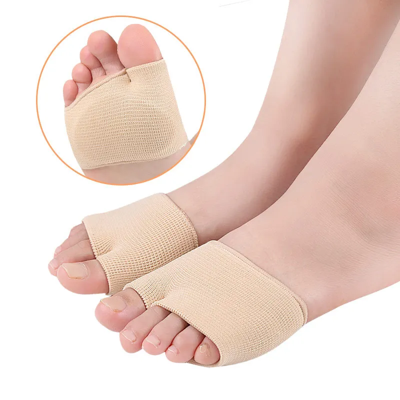 

1 Pair Metatarsal Sleeve Pads Half Toe Bunion Sole Forefoot Gel Pads Cushion Half Sock Supports Prevent Calluses Blisters