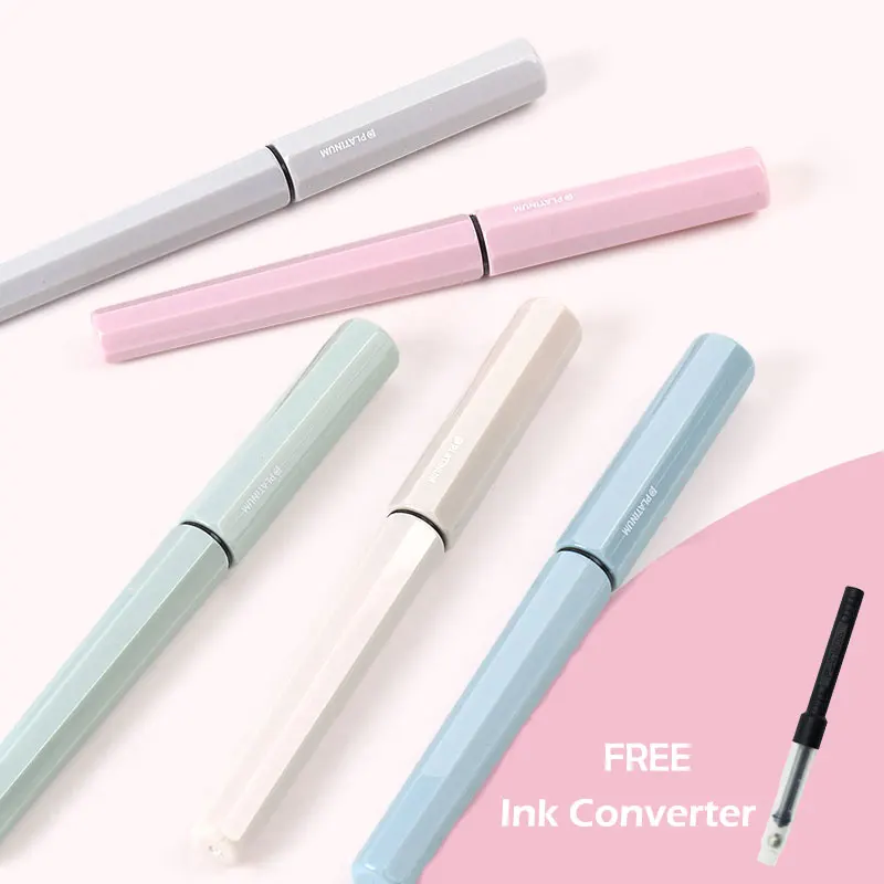 Ручка перьевая платиновая в японском стиле маленькая кавайная ручка-метеорит с