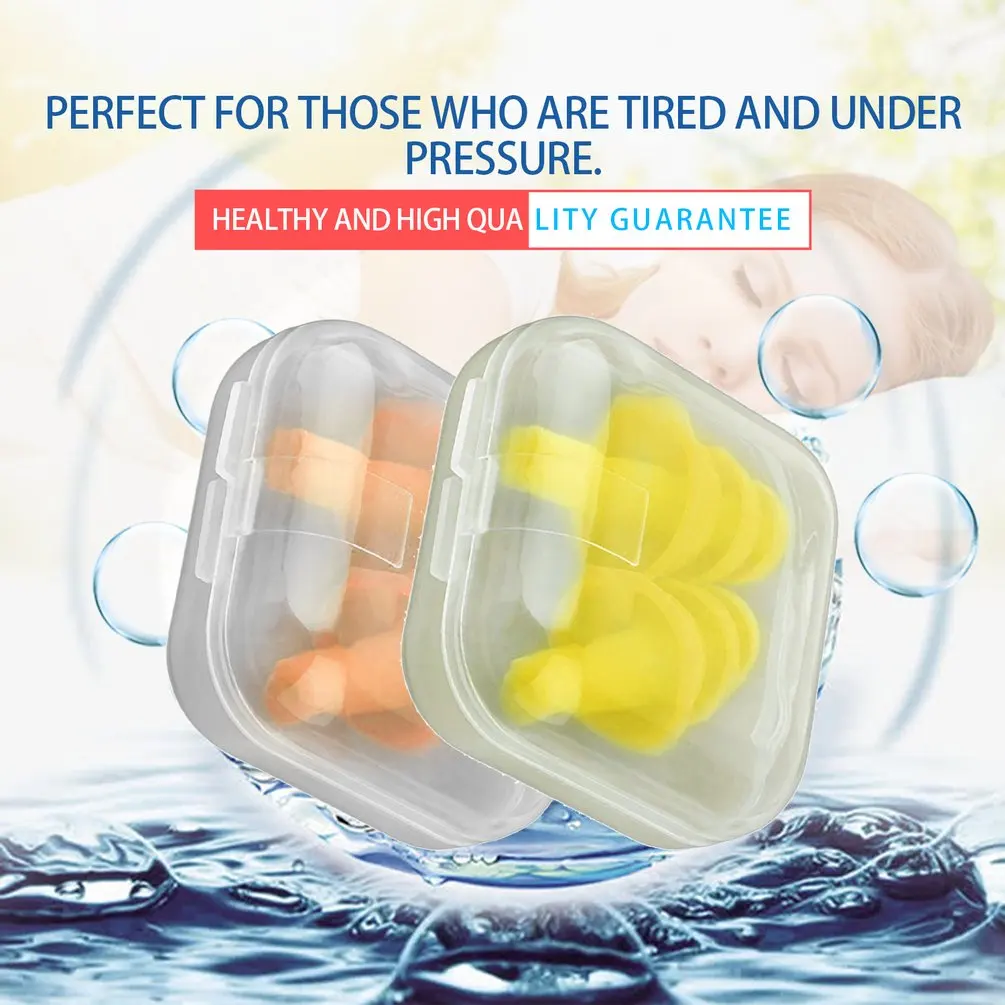 

1 Pair of Spiral Earplugs WaterProof and Soft Sound Insulatio Hearing Protection Earplugs Sleep Reduction Noise Reduction Travel