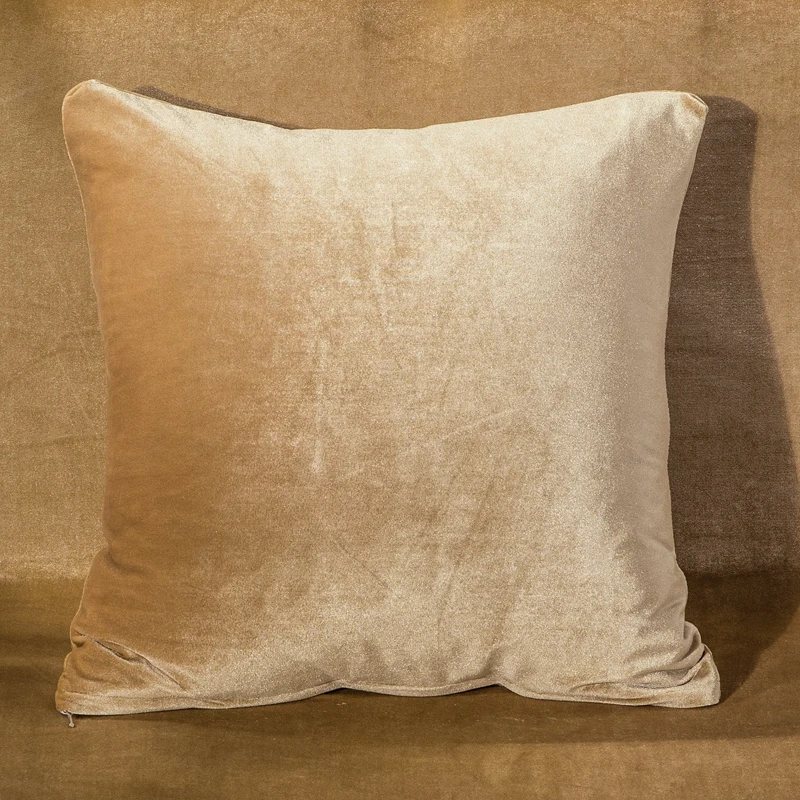 Цветные Бархатные чехлы для подушек однотонные Простые Декоративные наволочки