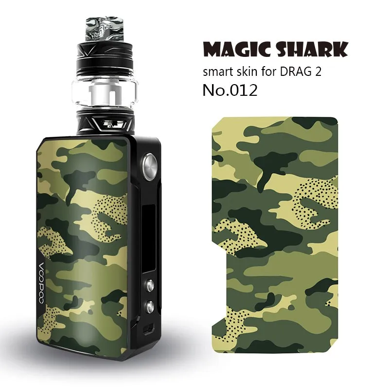 Чехол для Voopoo Drag 2 камуфляжный из ПВХ с изображением черепа Листьев волка цветов