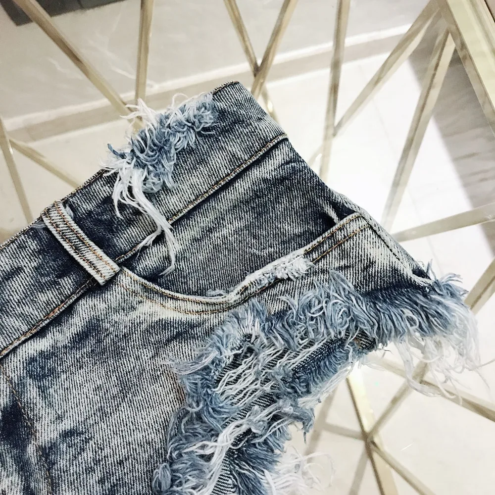 Женские джинсовые шорты с высокой талией весенне летние хлопковые стринги