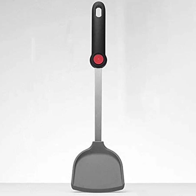 

Silicone Shovel Non-Stick Pan Spatula Cooking Shovel Stainless Steel Kitchen Utensils