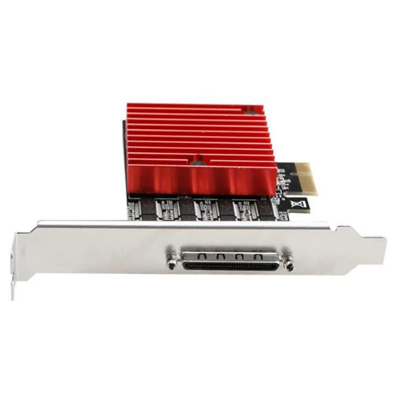 8 Port Riser Card PCI-E Express PCIE to COM DB9 RS232 Serial Controller Adapter with Heatsink Cable |
