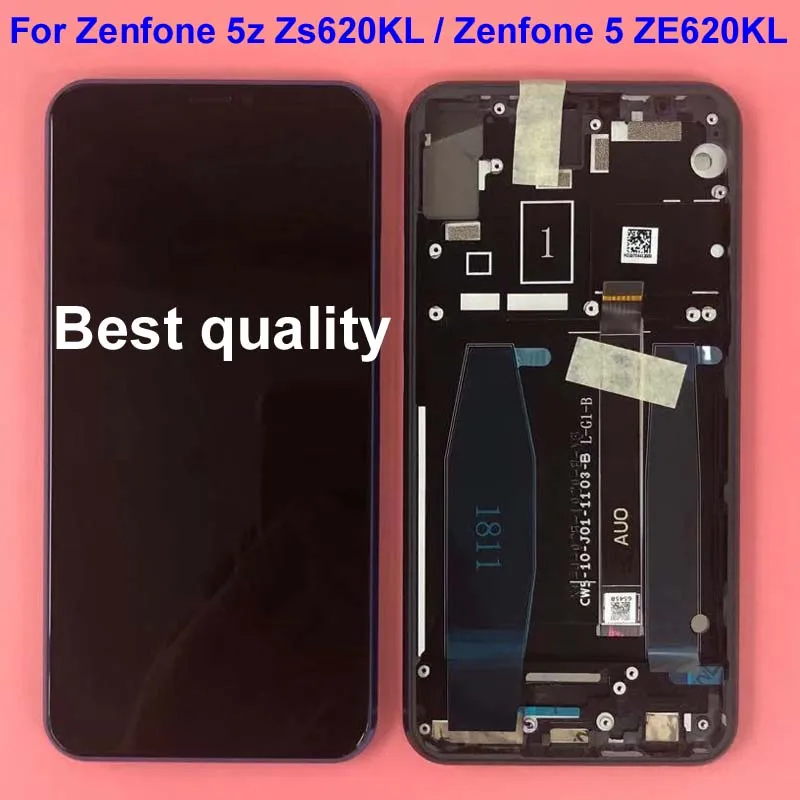 Для Asus Zenfone 5 Gamme ZE620KL ЖК-дисплей кодирующий преобразователь сенсорного экрана в сборе запасные части для ASUS 5z ZS620KL+ рамка