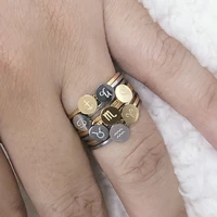 constella ring stainless steel jewelry ring menwomen ring finger ring constellations couple ring jewellery girl best friend