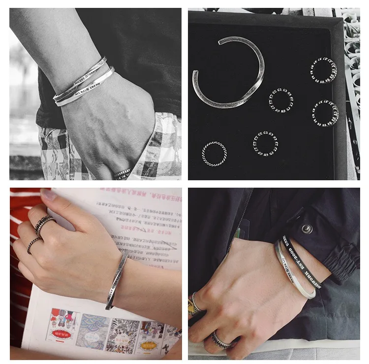 Wo мужские s Регулируемая манжета открытые круглые браслеты вдохновляющие pulseira из