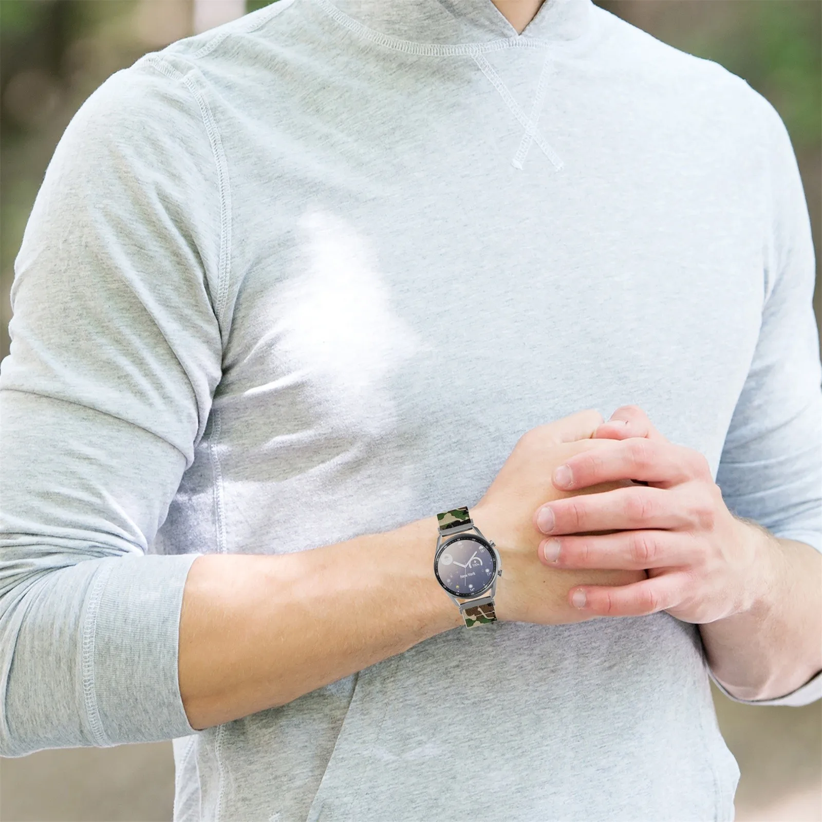 Ремешок Эластичный 22 мм с принтом для Samsung Galaxy Watch 3 45 R840 Gear S3 46 умные аксессуары