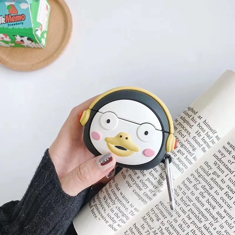 Для AirPods Pro Чехол 3D Музыкальный Пингвин мультфильм мягкий силиконовый беспроводной чехол для наушников s для Apple Airpod 3 чехол милый чехол Funda