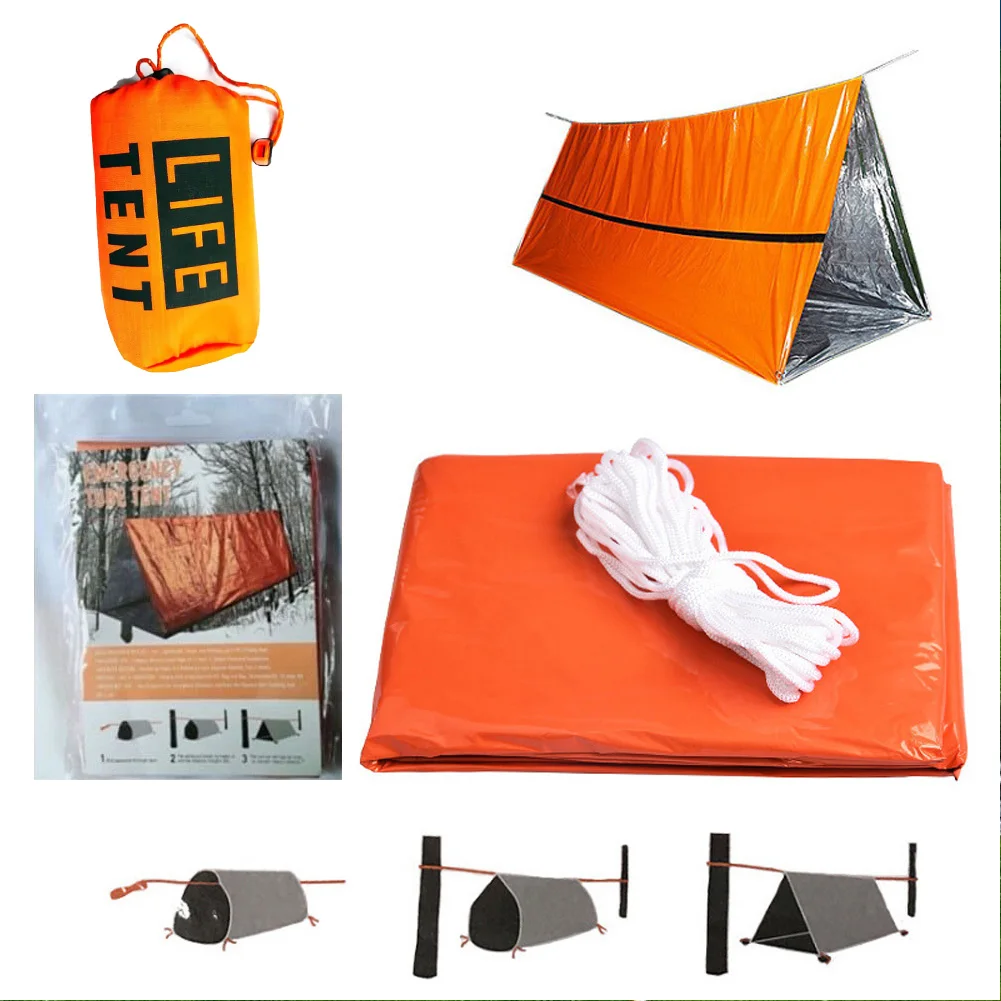 

Туристическая палатка на 2 человек, комплект для аварийных ситуаций, для отдыха на открытом воздухе, спальный мешок, водонепроницаемое терм...