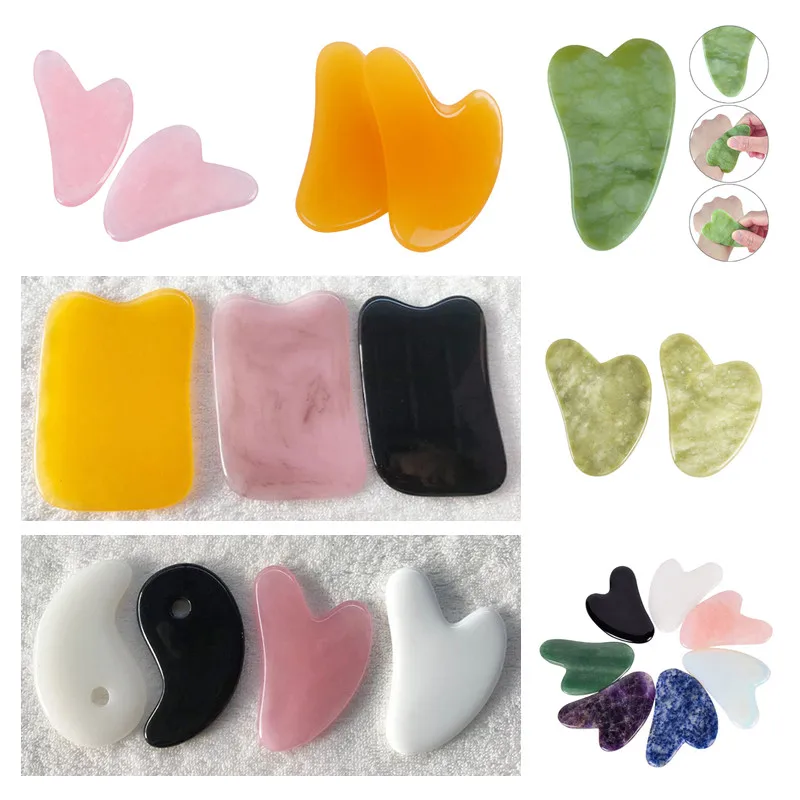 Массажер гуашный спа для похудения устройство подтяжки лица и шеи скребок гуаши