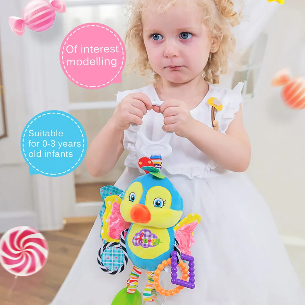 

Multifunctional Baby Stroller Pendant Toy Baby Cradle Hanging Bell Fun Stuffed Animal Toy Baby Carriage Rattle Toy Baby Toy Gift