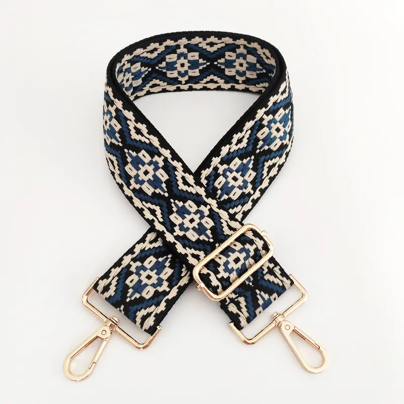

New Color Ethnic Style Jacquard Wide Shoulder Strap Adjustable One-shoulder Messenger Bag Accessory Strap Thickened Bag Strap