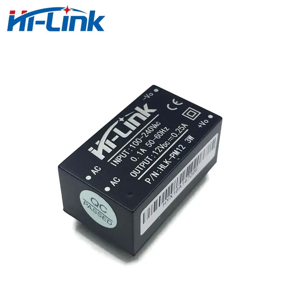 

Free Shipping 2pcs/Lot 3W 12V 250mA Industrial AC DC Power Module HLK-PM12 CE RoHs