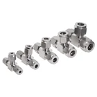 Фитинги для труб, тройник из нержавеющей стали 304 дюйма, 18 дюйма, 14 дюйма, 38 дюйма, 3, 4, 6, 8, 10, 12 мм, т-образный 3-ходовой соединитель