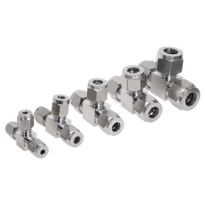 Фитинги для труб, тройник из нержавеющей стали 304 дюйма, 18 дюйма, 14 дюйма, 38 дюйма, 3, 4, 6, 8, 10, 12 мм, т-образный 3-ходовой соединитель
