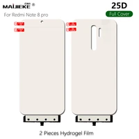 2pcs 25d redmi note 8 soft full cover front back screen protector for xiaomi redmi note 8 pro hydrogel filmfix tools not glass