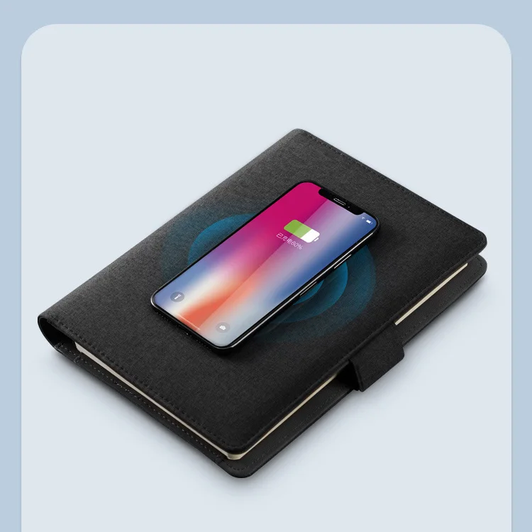 Новое поступление деловой дорожный блокнот A5 папка портфель с проводом 5000 мАч и