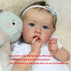 Реалистичные куклы-Младенцы Saskia Reborn, серые глаза, полностью силиконовая кукла для девочек