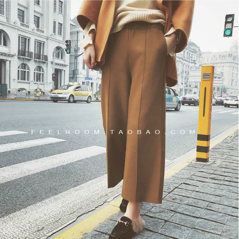 Модель 2020 года модные зимние новые женские брюки плотные шерстяные девять брюк