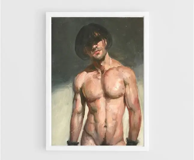100% ручная работа картина маслом для сексуальных мужчин Обнаженная современное