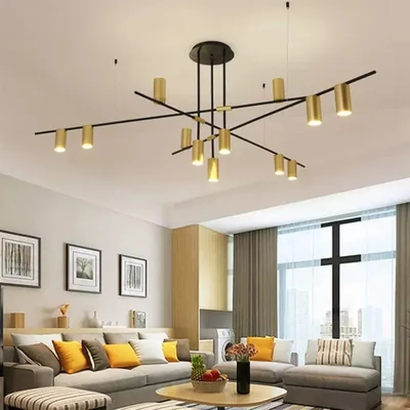 Креативная художественная линия геометрические золотисто-черные подвесные