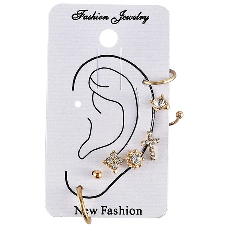 7 шт./компл. индивидуальный набор серег гвоздиков в виде креста изысканные