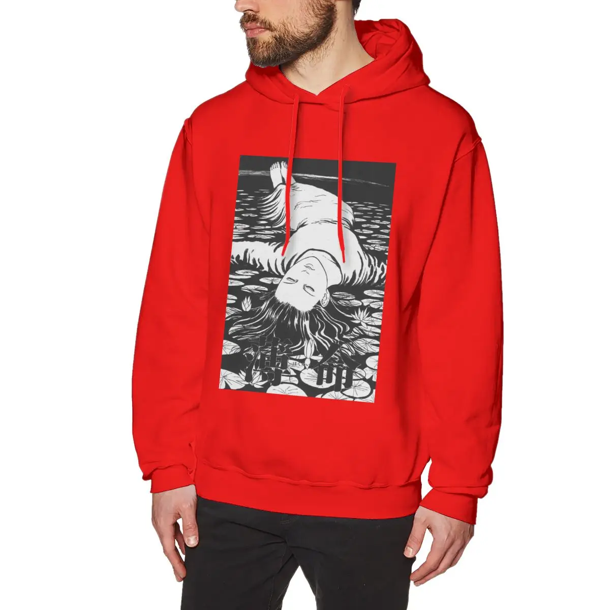 red Crewneck Junji Ito Dying Young Sweatshirt Новинка года на заказ для мужчин - Цвет: red