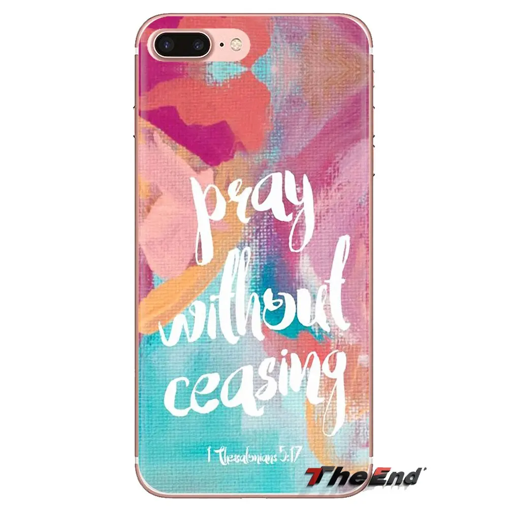 Молитесь больше Библейский стих мягкий прозрачный чехол для LG Spirit Motorola Moto X4 E4 E5 G5