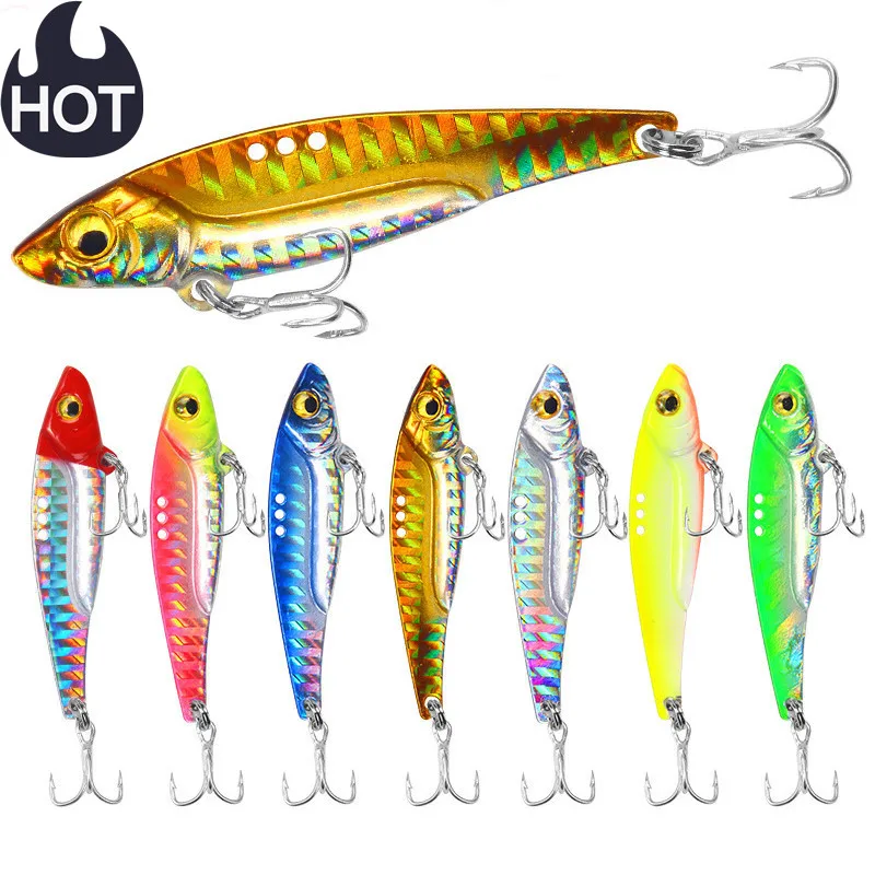 

1pcs Metal Vib Blade Lure Fishing Lures Spinner Bait 3D Eyes Sinking Vibration Baits Artificial Vibe for Bass Pike Fish Perch