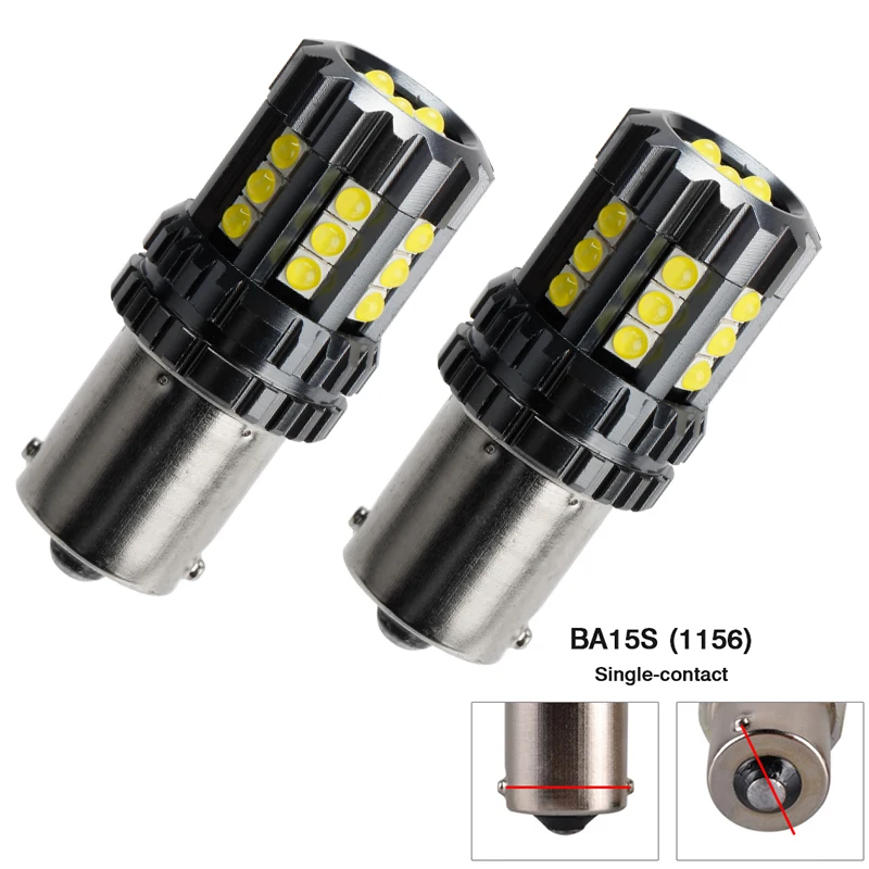 

2x 1156 BA15S P21W LED Bulbs 3030 24SMD Car Brake Bulb LED Car Lights Auto Reverse Brake Turn Signal Lamp Daytime Running Light