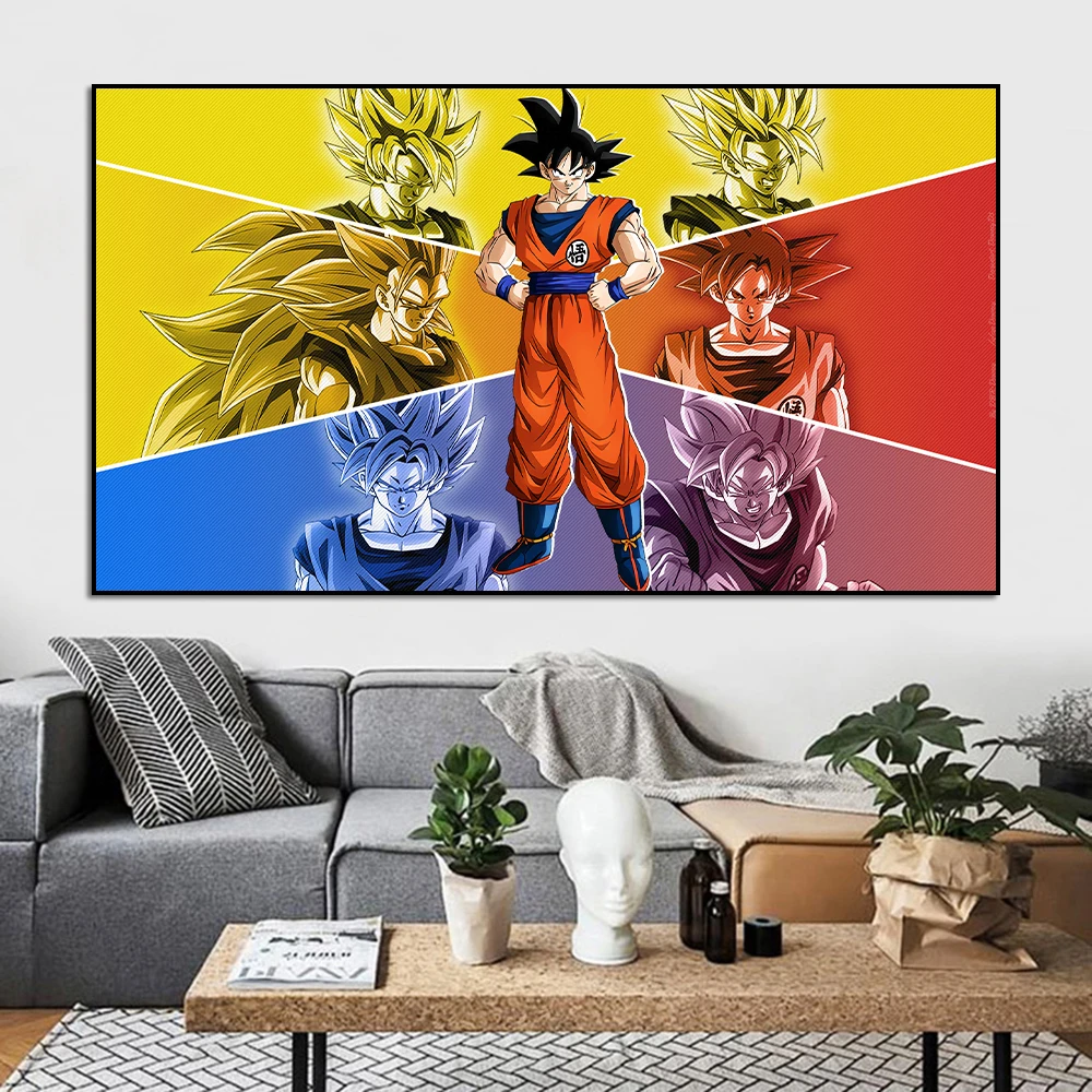 

Modern Japanese Anime Posters Dragon Ball Painting Prints Canvas Wall Art Son Goku Dokkan Fighter Z Pictures for Children Room