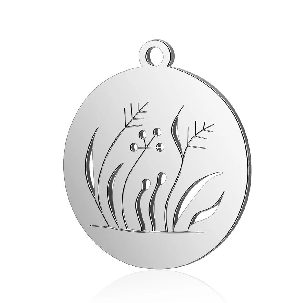 10 шт. в упаковке подвеска с крыльями ангела из нержавеющей стали цветком