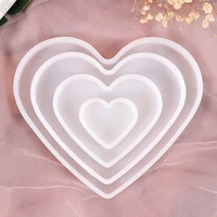 silicone heart tray casting epoxy molds for diy resin tray coaster jewelry findings tools uv epoxy mould handmade craft making