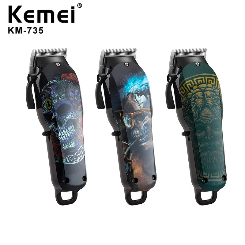 

Профессиональная машинка для стрижки волос Kemei 100-240 в, перезаряжаемый триммер для волос, машинка для бритья бороды, машинка для стрижки воло...