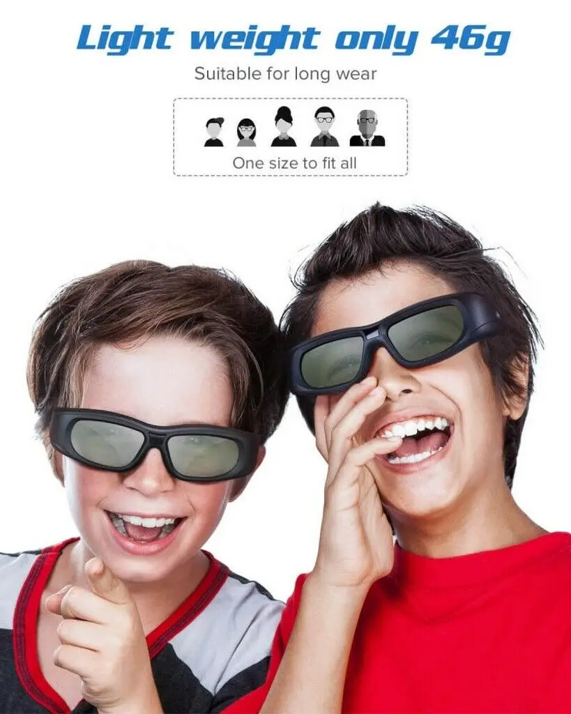 Bluetooth 3D очки с активным затвором перезаряжаемые совместимые проектором Epson Sony/Sony
