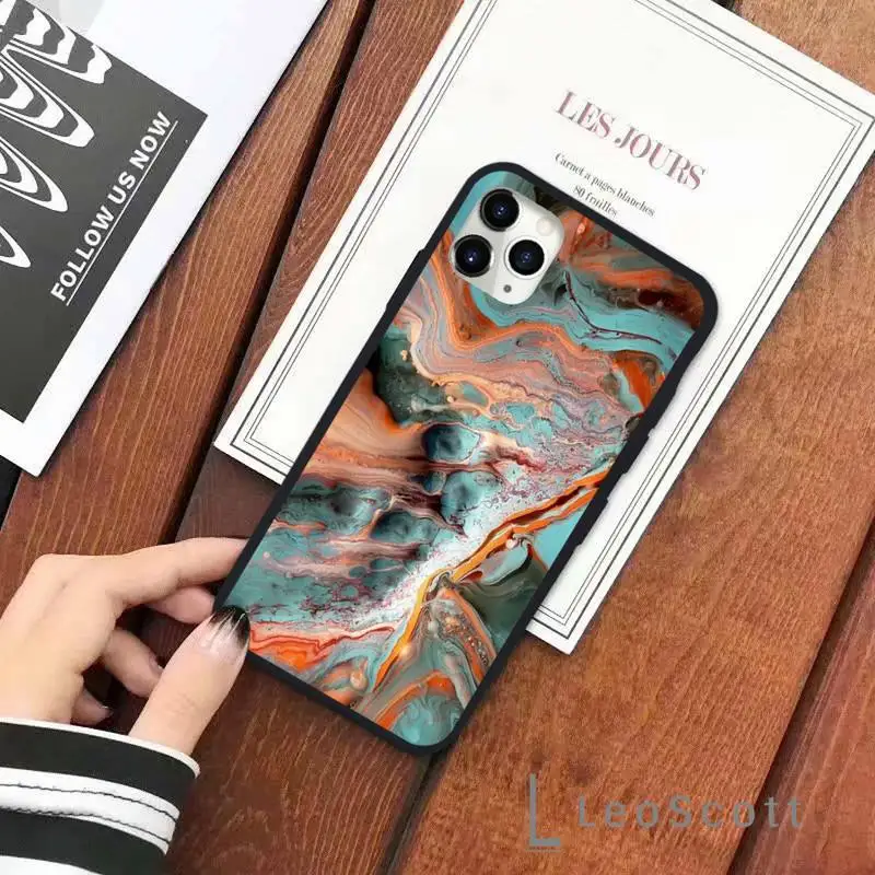 

Quicksand Art Design Marble Phone Case for iPhone 11 12 pro XS MAX 8 7 6 6S Plus X 5S SE 2020 XR Soft silicone