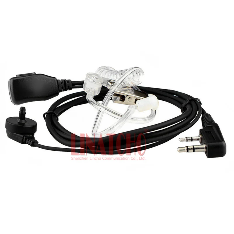 2 pin Воздушная трубка ухо наушник микрофон для двухстороннее радио UV-5R BF-888s UV-82 UV-5RE
