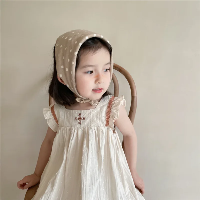 

2021 New Girls Summer Embroidered Dress Sleeveless Sundress for Baby Girls Princess Casual One Piece Frock Cotton Holiday Robe