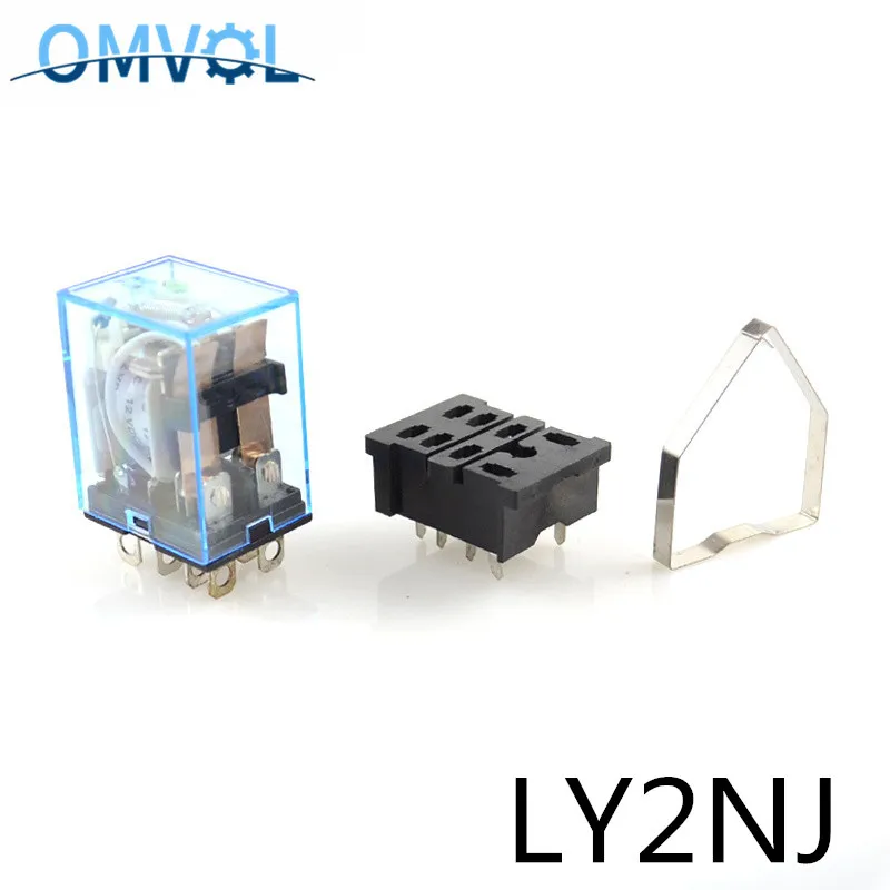 Реле dpdt LY2N общего назначения 10 А реле LY2NJ с силовым разъем PCB 8 контактов релейный