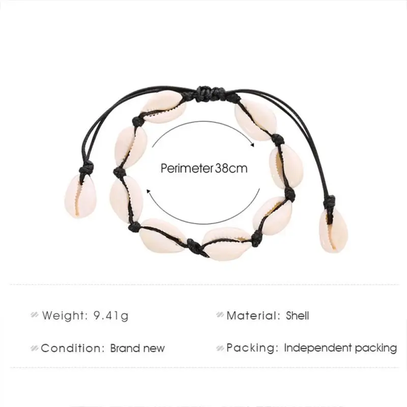 Модный женский пляжный браслет в виде раковины регулируемый | Украшения и