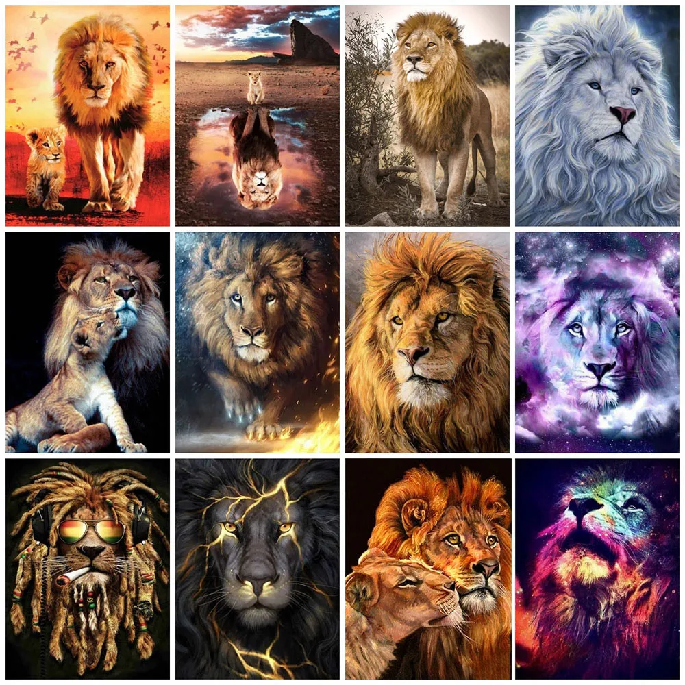 

5D Diamond Painting Lion Rhinestones Art Diamond Embroidery Cross Stitch Animals Handwork Hobby Gift Home Decor