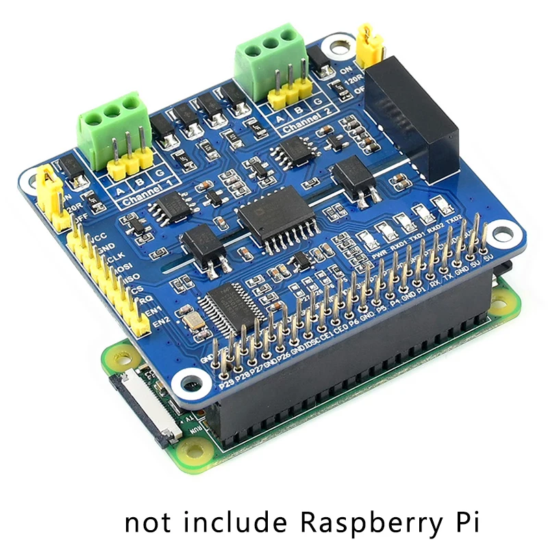 

Raspberry Pi 2-Channel Isolated RS485 Expansion HAT SC16IS752+SP3485 Solution for Raspberry Pi 4 Model B/3B+/3B/Zero
