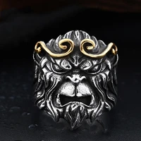 fdlk mens fashion zinc alloy steampunk gothic journey to the west the monkey king vintage ring mens punk rock ring