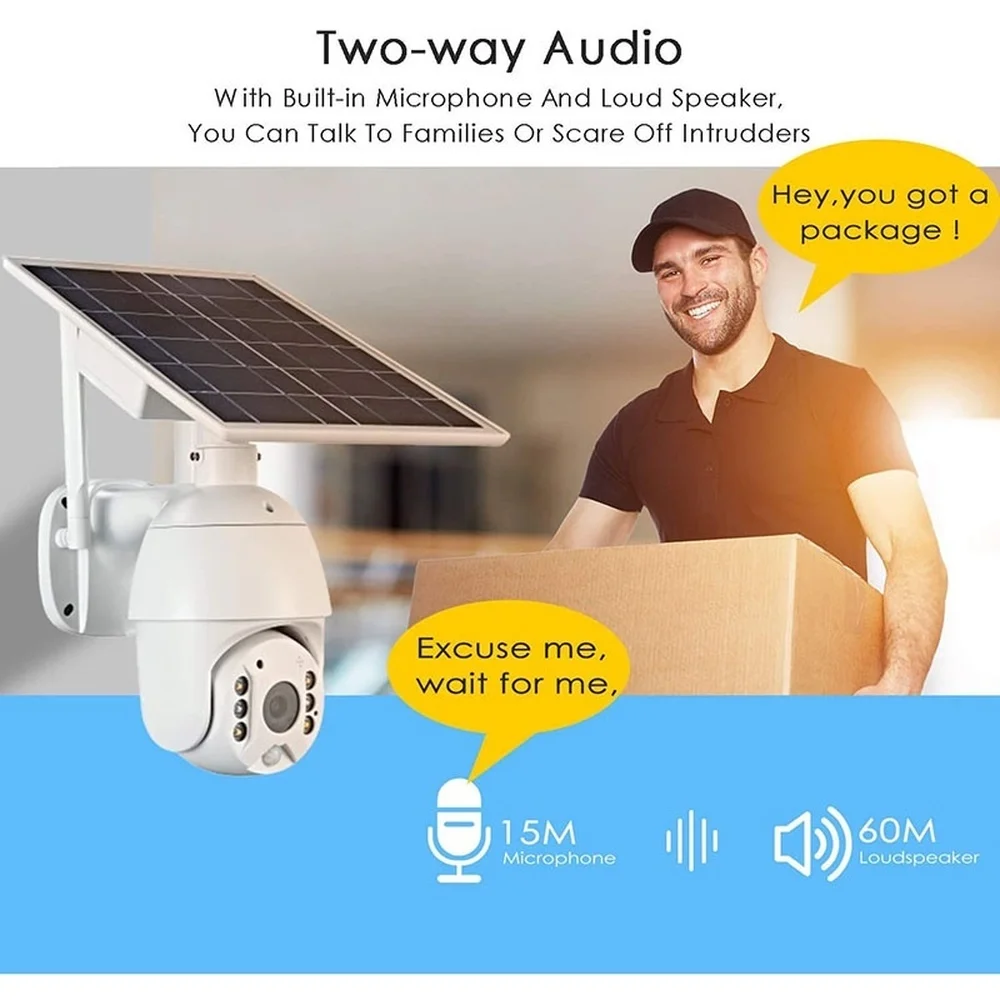 Камера Наружного видеонаблюдения с 4-кратным увеличением 1080P | Безопасность и