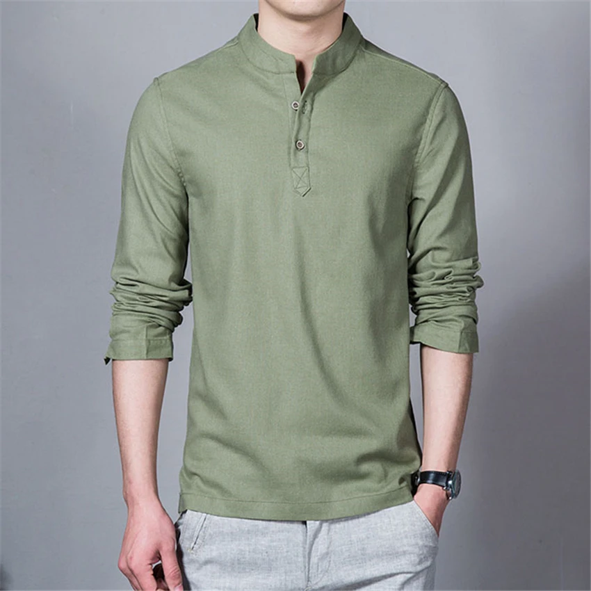 

Chinese Style Clothes 2020 News Autumn Vintage Tops Casual Cotton90% Full Sleeve Collar Traditiianl Chinese Clothing for Men