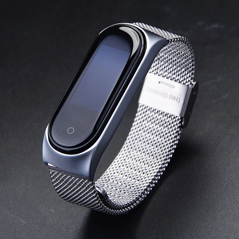 Браслет mi Band 3, 4, ремешок из розового золота, Безвинтовой браслет из нержавеющей стали, ремешок, браслет mi Band 3 Pulseira для Xiaomi mi, ремешок 3, браслет 4